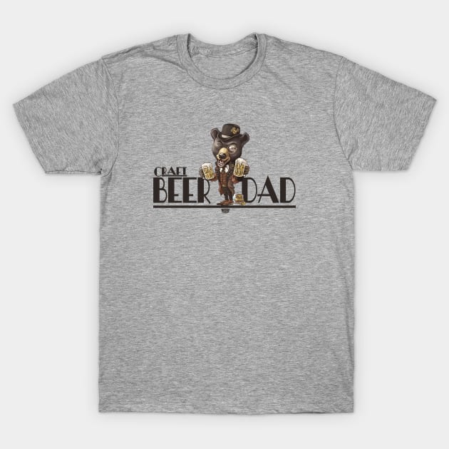 Honey Bear Craft Beer Dad T-Shirt by Mudge